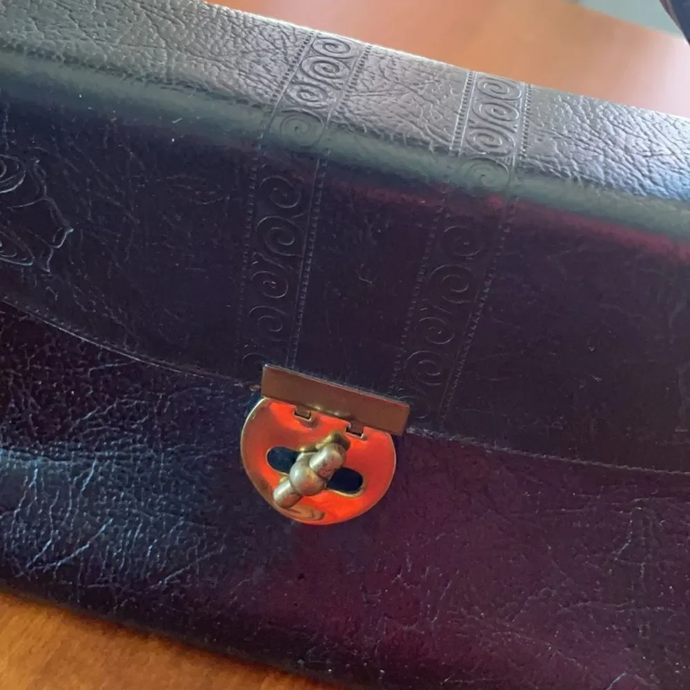 Vintage Black Leather Meeker Handbag